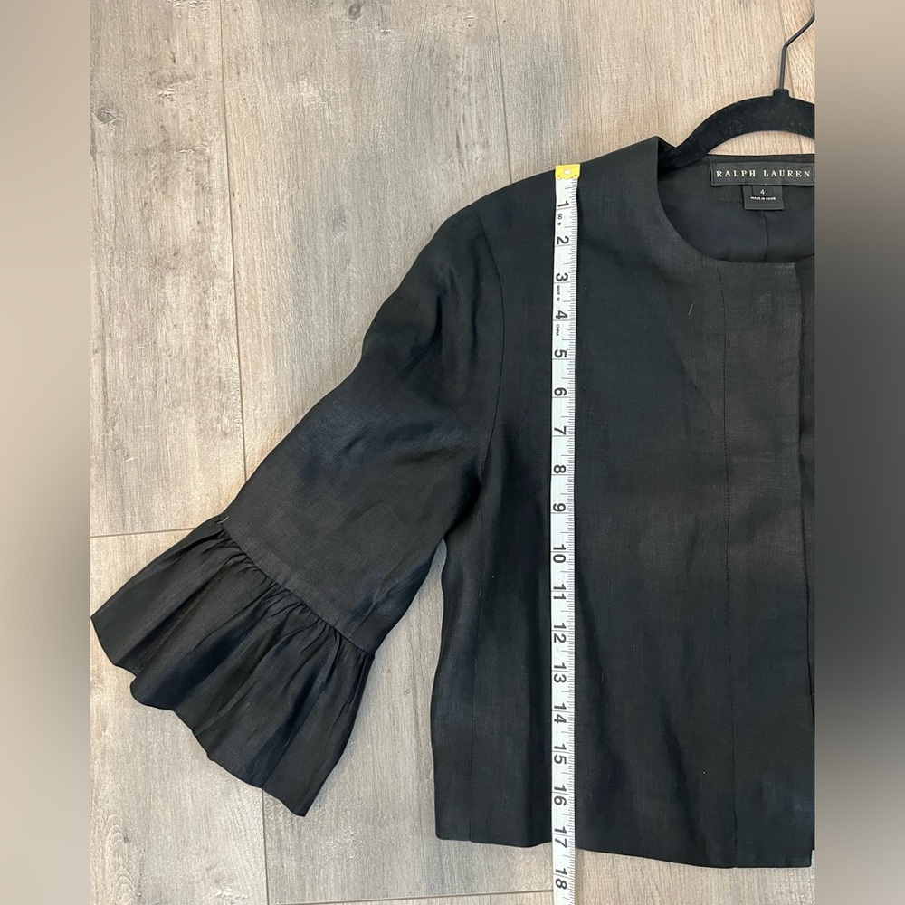 Ralph Lauren black label linen cropped blazer jacket - Picture 5 of 11